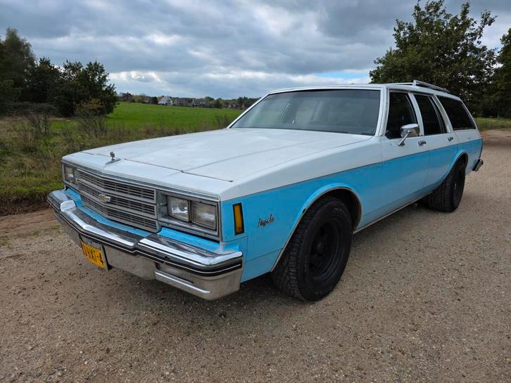 Chevrolet Impala/Corbillard 5.0 V8 1981 Belastingvrij, Auto's, Oldtimers, Particulier, Benzine, Stationwagon, Geïmporteerd, Zilver of Grijs