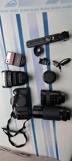 Canon T50 Analoog Camera Set met Lenzen, Filters & Koffer, Ophalen of Verzenden, Gebruikt