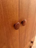 Vintage kast legkast wandkast teak hout knoppen jaren 50/60, Ophalen, Gebruikt, 100 tot 150 cm, Teakhout
