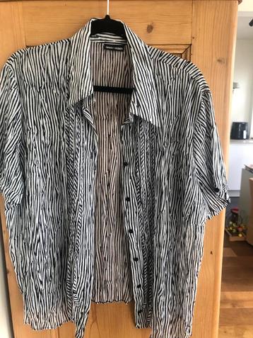 Gerry Weber Blouse Maat 40-42 blauw/wit beschikbaar voor biedingen