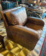 Art deco schaapslederen fauteuil., Huis en Inrichting, Ophalen of Verzenden, Zo goed als nieuw, 75 tot 100 cm, 50 tot 75 cm