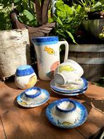 blauw zomers vissen servies, Huis en Inrichting, Keuken | Servies, Ophalen, Gebruikt, Keramiek, Overige typen