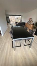 Eetkamertafel, Huis en Inrichting, Gebruikt, 200 cm of meer, Glas, Vijf personen of meer