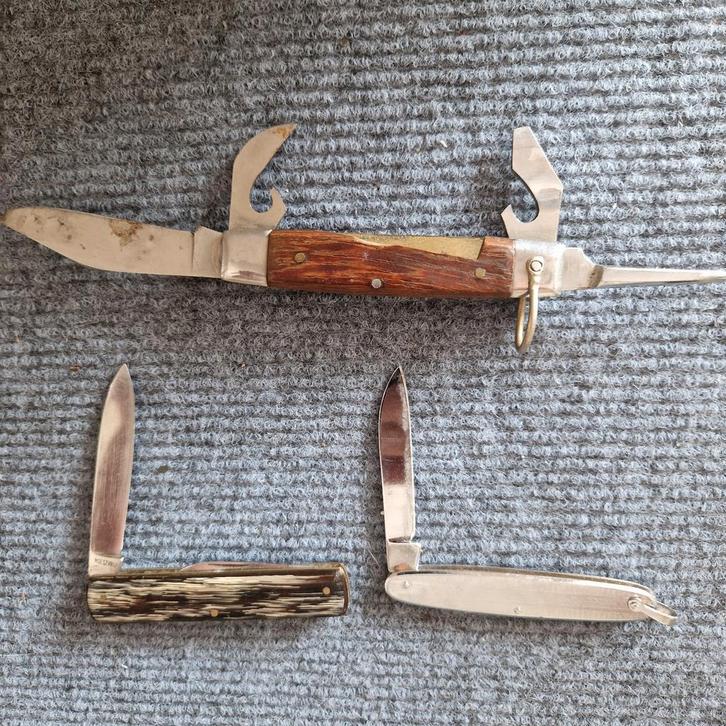 Vintage Zakmessen - Set van 3, Antiek en Kunst, Antiek | Gereedschap en Instrumenten, Ophalen of Verzenden