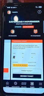 Kaartje Feyenoord vs Volendam 1 Nov 2025!, Tickets en Kaartjes, Sport | Voetbal, Losse kaart, Eén persoon, November