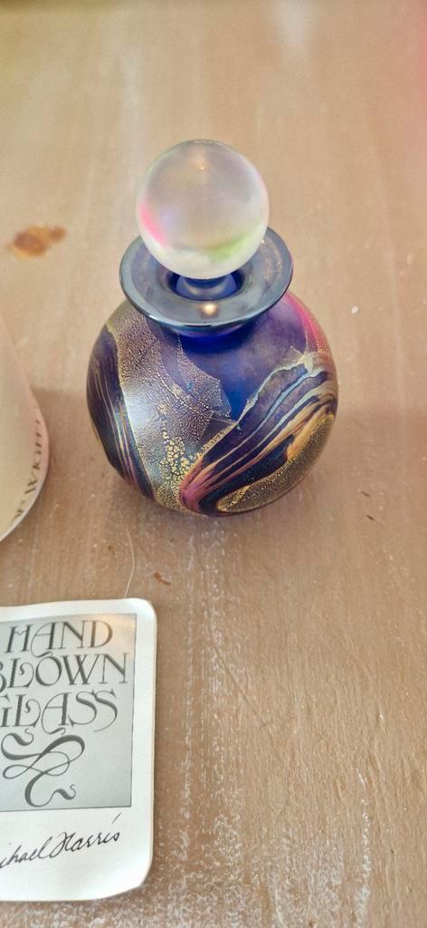 Handgeblazen Isle of Wight Glazen Flesje, Antiek en Kunst, Antiek | Glas en Kristal, Ophalen of Verzenden