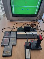 Atari 2600 met zes cartridges, Spelcomputers en Games, Spelcomputers | Atari, Ophalen of Verzenden, Gebruikt, Met 2 controllers