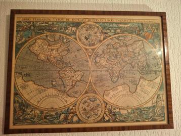 Wereldkaart van de wereld in 1607 beschikbaar voor biedingen
