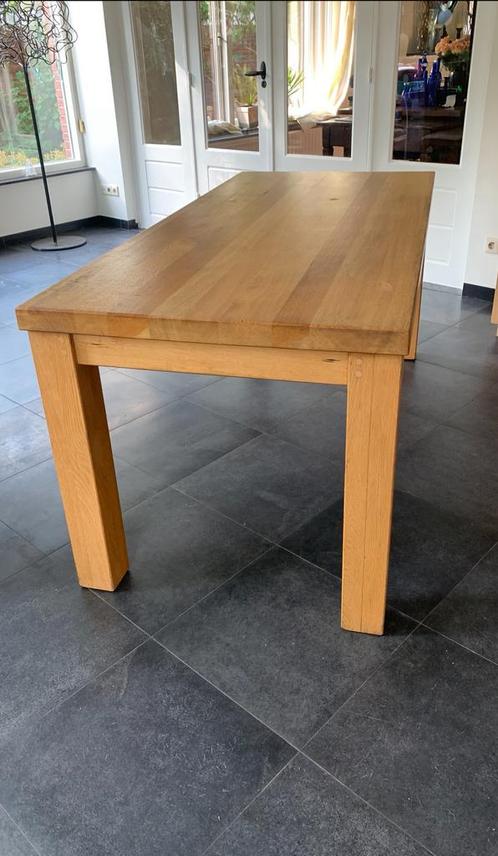 Massief Eiken Tafel, Huis en Inrichting, Tafels | Eettafels, Zo goed als nieuw, 50 tot 100 cm, 150 tot 200 cm, Vijf personen of meer