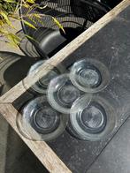 Bordjes glas, bewerkt, vintage,zgan, Ophalen of Verzenden