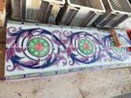 882x127cm Bijzondere lambrisering art nouveau tegels paars, Ophalen