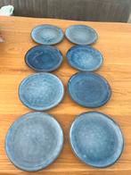 8x Ontbijtbord Toscane - donkerblauw - ø20.5cm, Huis en Inrichting, Keuken | Servies, Ophalen of Verzenden, Zo goed als nieuw