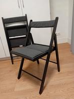 Klapstoel zwart 2 stuks, Huis en Inrichting, Stoelen, Ophalen, Zo goed als nieuw, Zwart