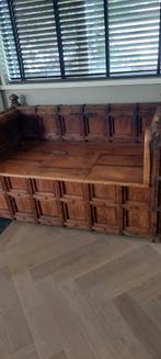 Antieke Houten Bank met Opbergruimte  150cm lang80 cm diep, Ophalen