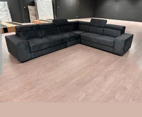 Moderne L-vormige Hoekbank – Zwart & Grijs, Antiek en Kunst, Antiek | Meubels | Stoelen en Banken, Verzenden