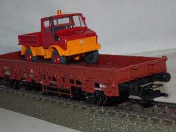 Marklin rongenwagon 00753-11 met UNIMOG nieuw in OVP(#716) beschikbaar voor biedingen