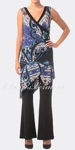 Joseph Ribkoff prachtige zwart/blauwe chique jumpsuit mt 42, Overige kleuren, ., Maat 42/44 (L), Joseph Ribkoff