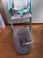 Stokke Tripp Trapp stoel, met newbornset + babyset + kussens, Ophalen, Gebruikt, Meegroeistoel, Stoelverkleiner