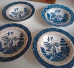 Old blue en blue willow, foreign kop en schotels 4 chinees, Ophalen of Verzenden