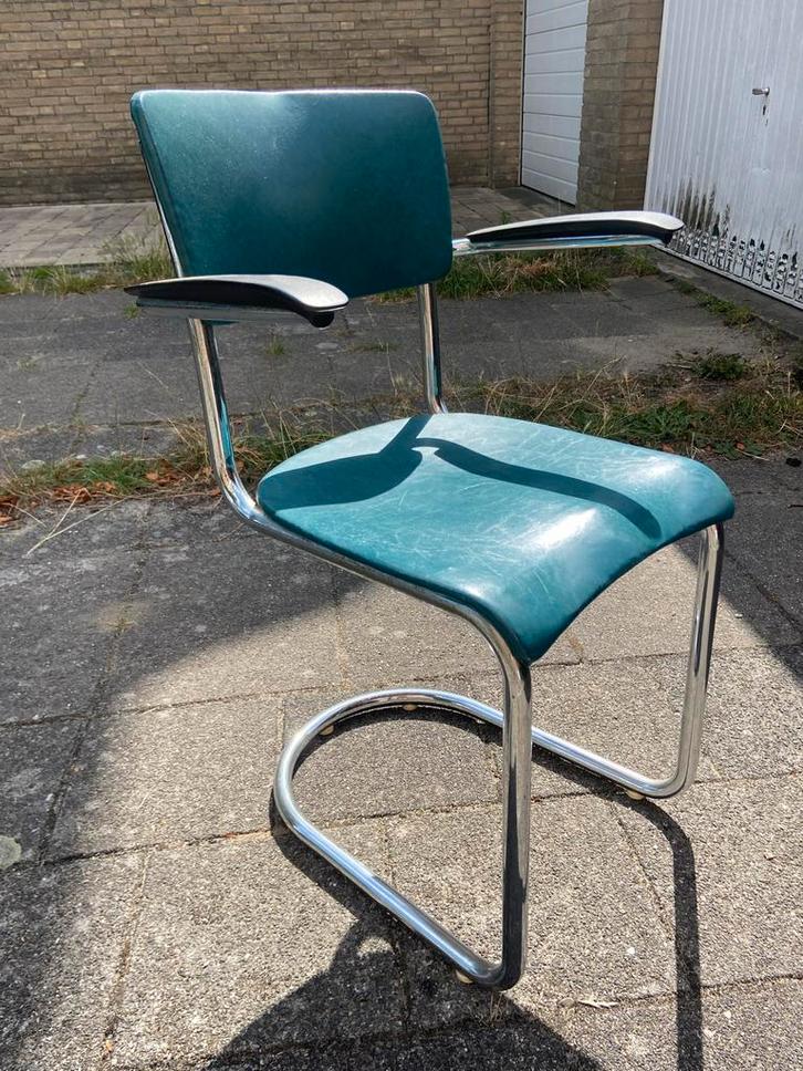 Gispen Stijl Bureau Stoel, Huis en Inrichting, Stoelen, Gebruikt, Eén, Metaal, Overige kleuren, Ophalen