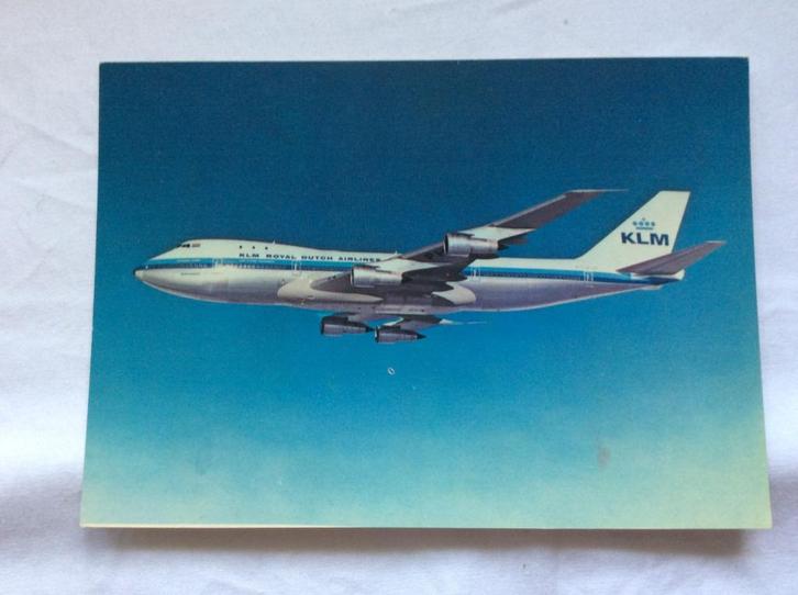 KLM Boeing Jumbo Jet 747 B,  PH-BUA, Verzamelen, Luchtvaart en Vliegtuigspotten, Gebruikt, Kaart, Foto of Prent, Ophalen of Verzenden