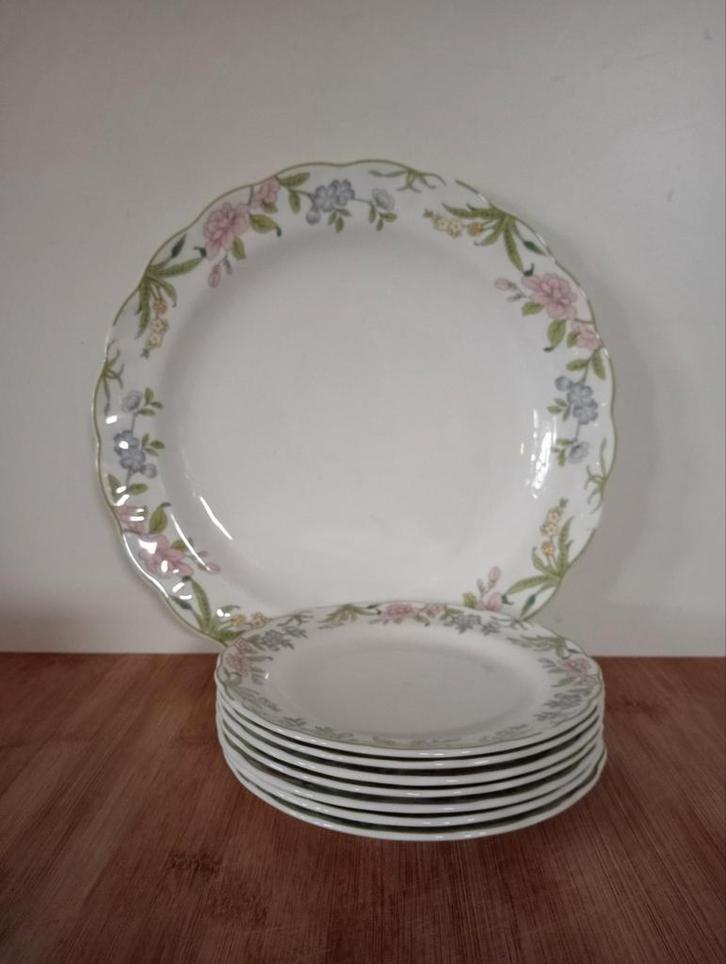 Royal Doulton Sadbury Gebaksstel, Huis en Inrichting, Keuken | Servies, Gebruikt, Bord(en), Overige stijlen, Porselein, Ophalen of Verzenden