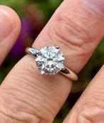 Prachtige gouden (trouw) ring met diamant van 2.59ct! IGI, Wit, Nieuw, Ophalen of Verzenden, 17 tot 18