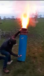 Super Groot gaaf carbid kanon, Tuin en Terras, Ophalen of Verzenden, Zo goed als nieuw