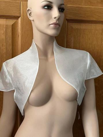 Nieuw bruidsjasje chiffon ivoor maat L (E17) beschikbaar voor biedingen