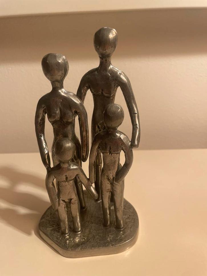Tinnen Beeld Familie Pasch 94% Tin, Antiek en Kunst, Antiek | Woonaccessoires, Ophalen of Verzenden