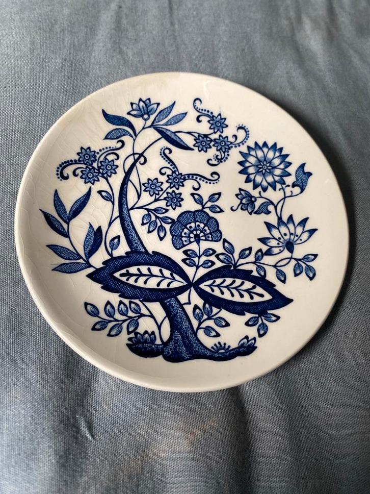 Set van 6 vintage schoteltjes– Kensington Ironstone England, Antiek en Kunst, Antiek | Servies los, Ophalen of Verzenden