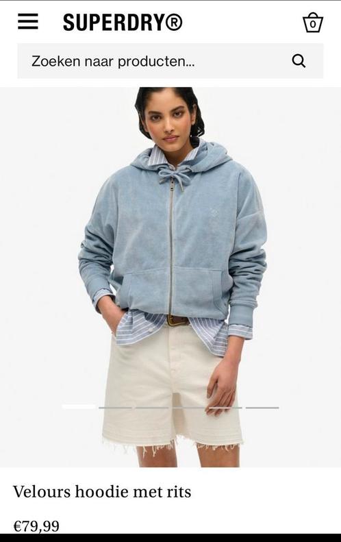 Mooi velours vest Superdry, Kleding | Dames, Truien en Vesten, Nieuw, Blauw, Ophalen of Verzenden
