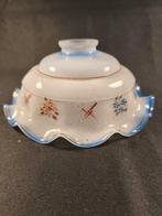 Vintage, rustiek glazen lampenkapje, Rustiek, Vintage, Blauw, Rond, Ophalen of Verzenden