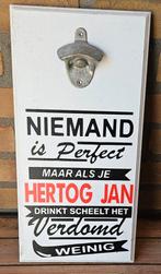 Tekstbord met flesopener, Huis en Inrichting, Woonaccessoires | Tekstborden en Spreuken, Ophalen of Verzenden, Zo goed als nieuw