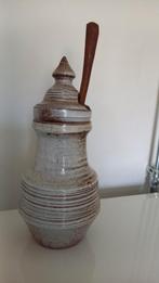 Woop Grimoud keramiek pot met houten lepel 34cm. uniek model, Antiek en Kunst, Ophalen of Verzenden
