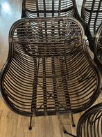 Te koop 5 eetkamerstoelen rotan, Huis en Inrichting, Stoelen, Ophalen, Bruin
