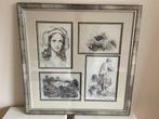 Oude Prenten & Portretten in Lijst, Antiek en Kunst, Kunst | Tekeningen en Foto's, Ophalen of Verzenden