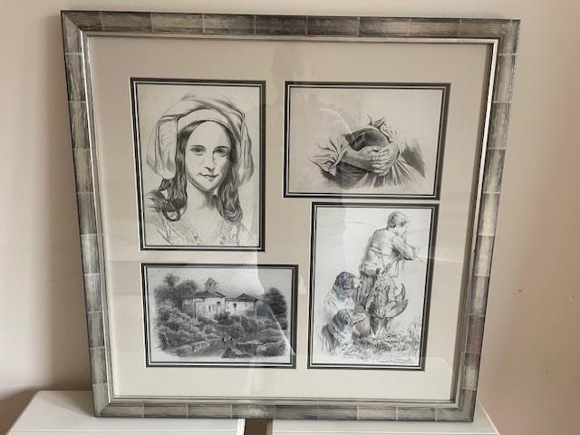 Oude Prenten & Portretten in Lijst, Antiek en Kunst, Kunst | Tekeningen en Foto's, Ophalen of Verzenden