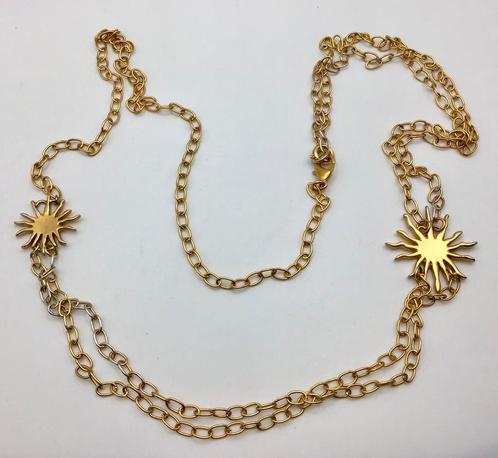 Vintage ketting riem vintage riem goudkleur zonnen, Sieraden, Tassen en Uiterlijk, Antieke sieraden, Ketting, Overige materialen