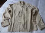 Hermes Paris zijden blouse met dubbele manchet, mt. 38, zgan, Maat 38/40 (M), Verzenden, Beige, Zo goed als nieuw