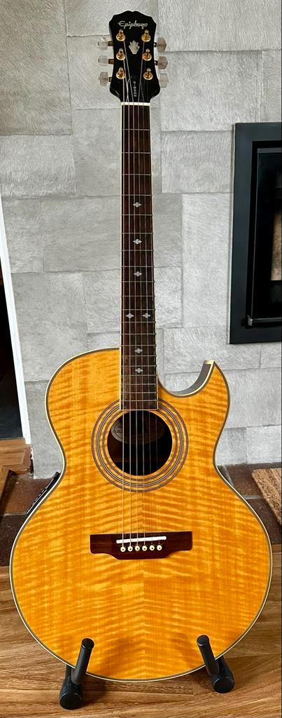 Epiphone Semi-Akoestische Gitaar, Muziek en Instrumenten, Snaarinstrumenten | Gitaren | Akoestisch, Gebruikt, Western- of Steelstringgitaar