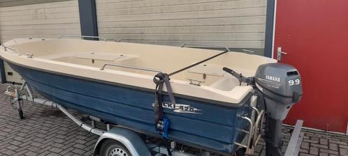 Nicky 4.20 vis/toerboot + yamaha 9.9 pk 4 takt motor, Watersport en Boten, Bootonderdelen, Zo goed als nieuw, Motor en Techniek