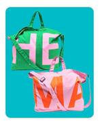 Grote Hema limited edition tas groen roze, Ophalen, Nieuw, Roze