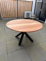 Eettafel rond massief acaciahout, Ophalen, Rond, Zo goed als nieuw, Vier personen