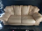 3 en 2 zits leder, Huis en Inrichting, Ophalen, Gebruikt, 75 tot 100 cm