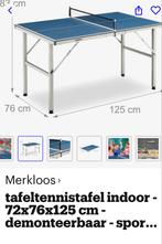 Tafeltennistafel 1.25 x 76, Sport en Fitness, Ophalen, Zo goed als nieuw, Tafel Indoor, Inklapbaar
