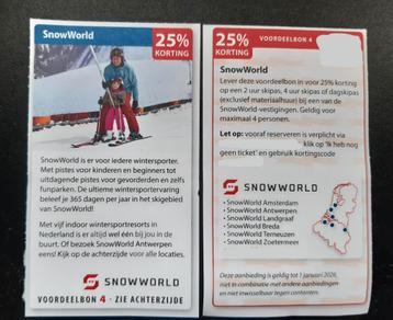 SnowWorld 25 % korting voor max. 4 personen. beschikbaar voor biedingen