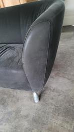 Mooie zwarte bankstel Merk Leolux, Huis en Inrichting, Banken | Bankstellen, Gebruikt, Overige maten, 75 tot 100 cm, Rechte bank