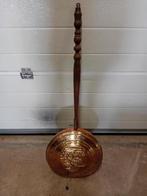 vintage antieke beddepan bedstoof bedpan koperen, Antiek en Kunst, Ophalen