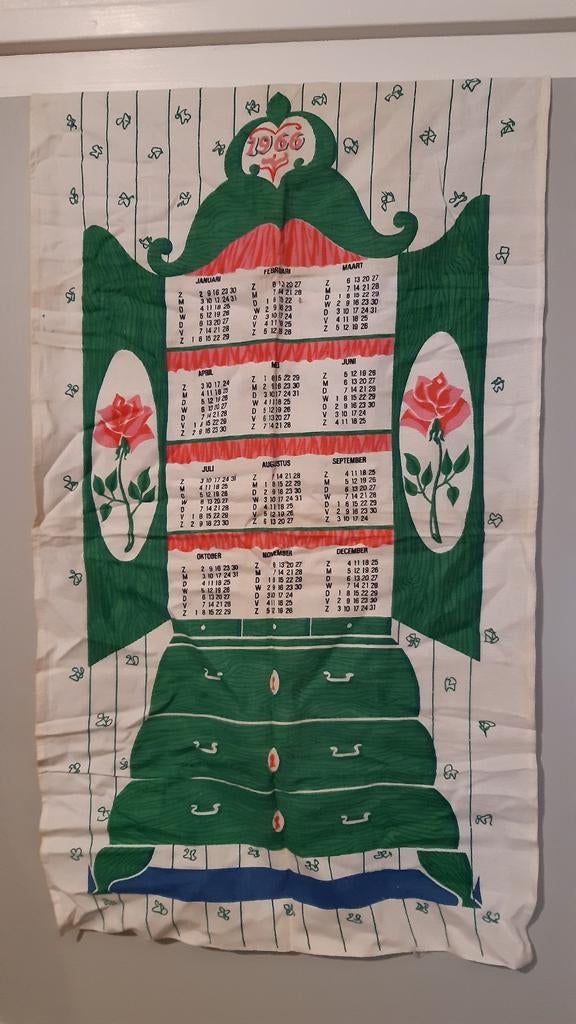 Persil theedoek met kalender 1966 - reclame, Ophalen of Verzenden, Zo goed als nieuw, Overige typen